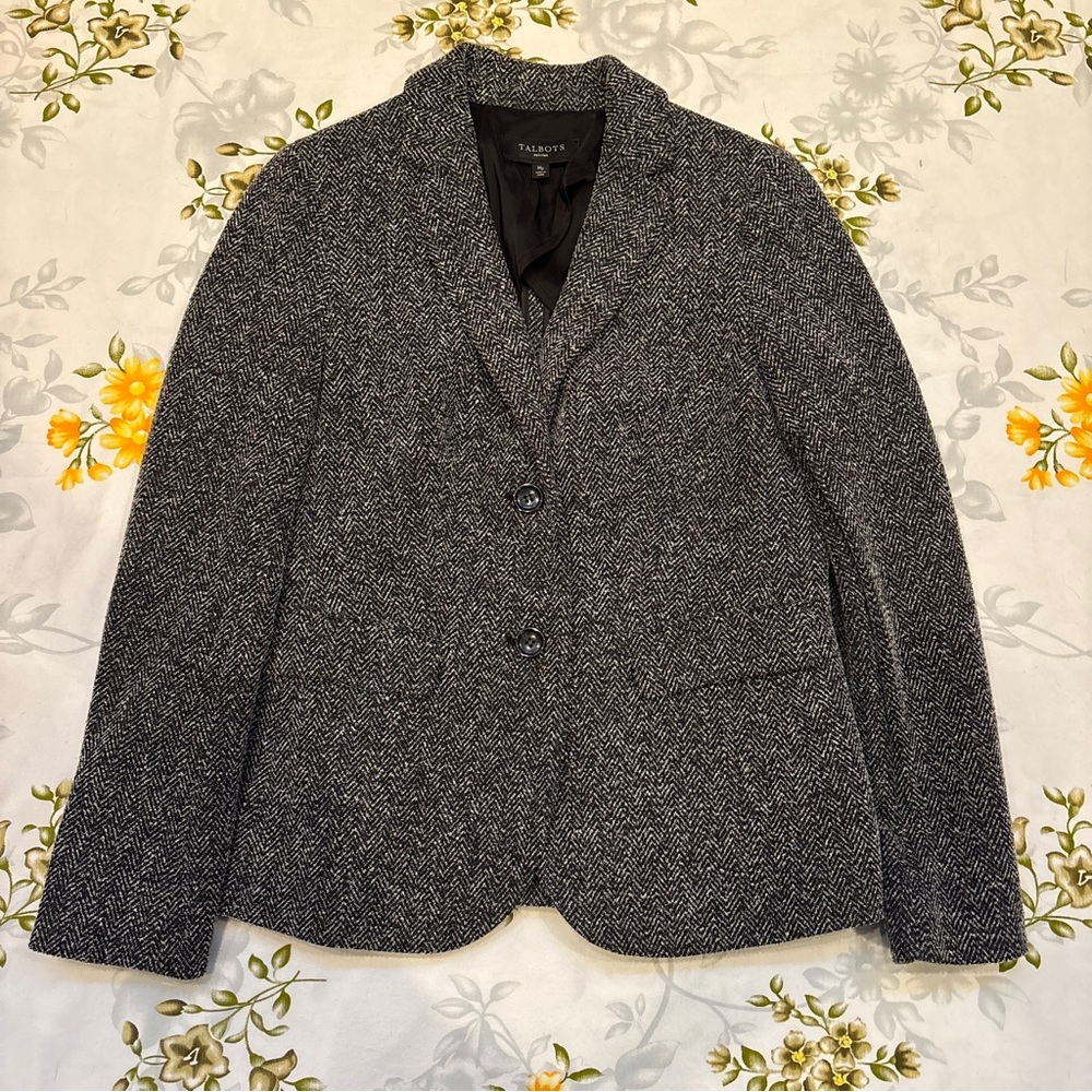 Talbots Size MP Herringbone Blazer